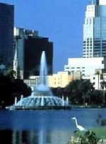 View of Lake Eola in Downtown Orlando