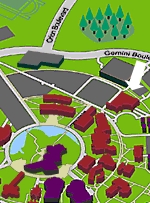 Part of the campus map, indicating the School of Optics